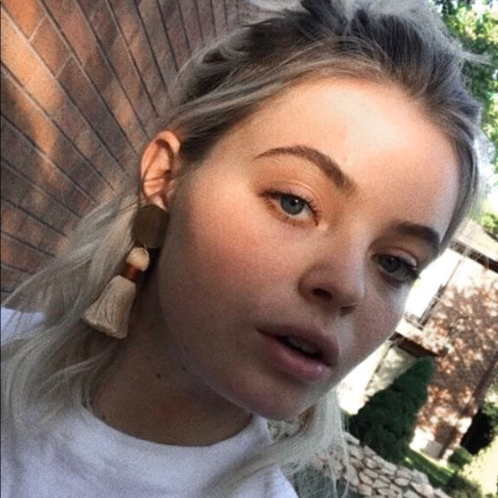 Tassel Earrings in Cream with Caramel Wraps